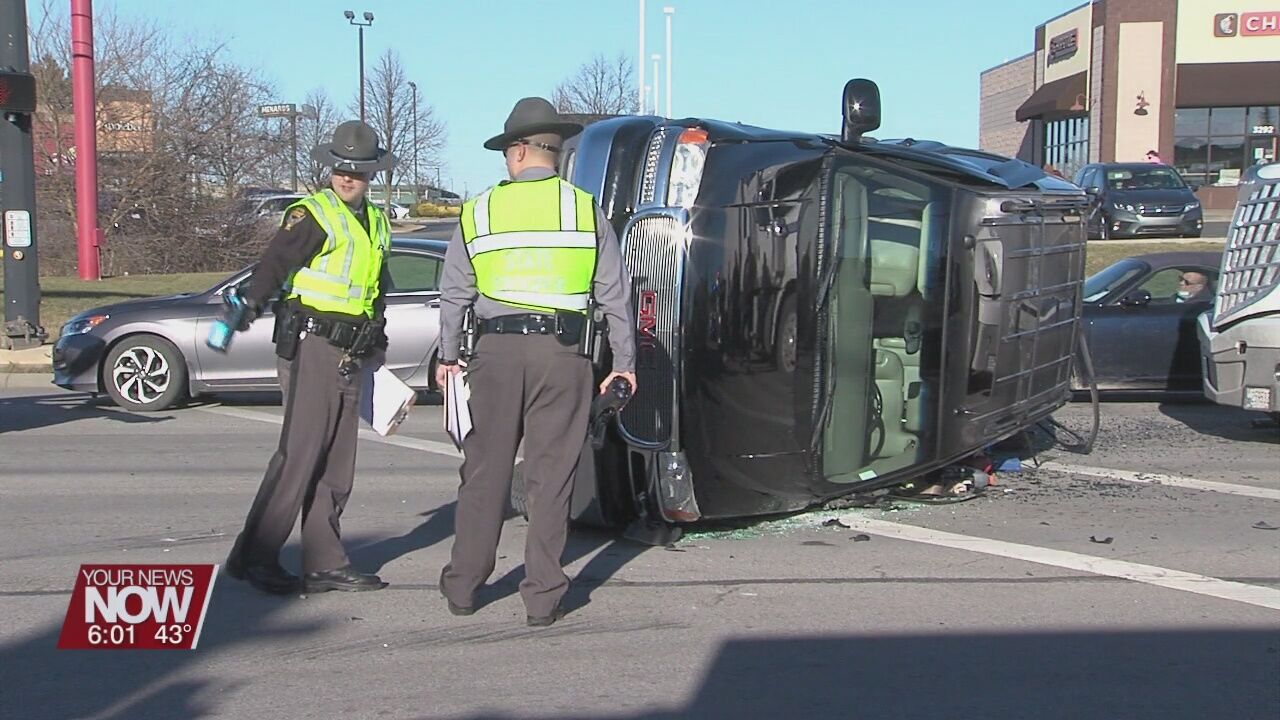 SUV flips in crash at intersection of Eastown and Elida